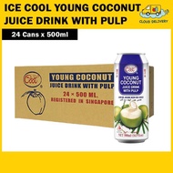 Ice Cool Young Coconut Juice Drink with Pulp (24 x 500ml)