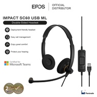 EPOS ENTERPRISE | SENNHEISER IMPACT SC 60 USB ML Double-Sided Headset On Ear