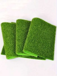 3入組仿真草坪微縮人工草皮，適用於童話園藝、洋房裝飾、DIY裝飾和模型設計派對裝飾配件
