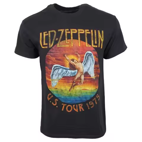 Rock band Led Zeppelin's falling angel 3D printed men's and women's T-shirt shirt street retro Haraj