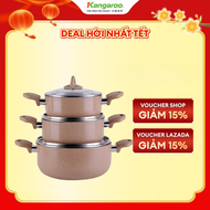 Nồi nhôm đáy từ Kangaroo KG933 - size 18 - 20 - 22 - 24 - 26cm - Hàng chính hãng