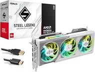 ASRock AMD Radeon RX 9070 XT Steel Legend 16GB, Boost Clock Up to 2970 MHz / 20 Gbps, Game Clock 240