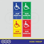 795 - DISABILITY ROUTE STICKER - 15 X 30 CM - VYNIL - BEST