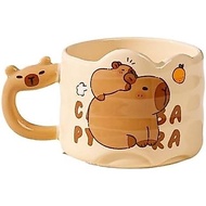 Capybara Mug 10oz Cute Coffee Cup Set with Spoon Funny Gift for Friends Colleagues Kids (Birthday/ho