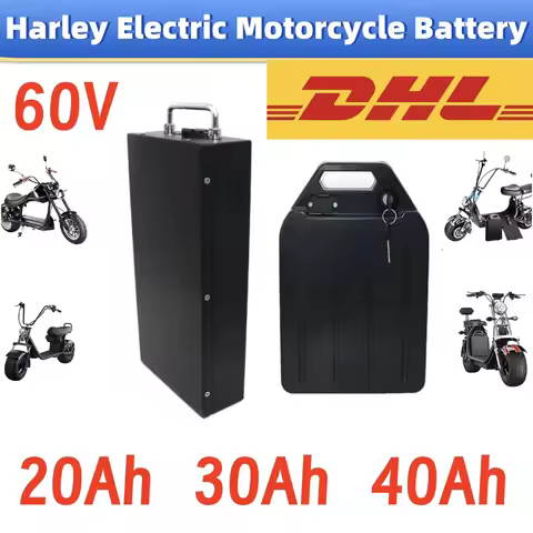 Harley Battery 60V 20Ah 30Ah 40Ah Waterproof Lithium Battery Pack Electric Scooter Motorcycle Batter