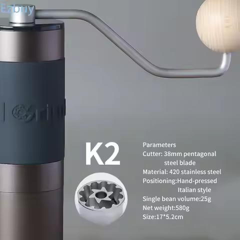 Kingrinder K7 K6 K2 Aluminum Portable Coffee Grinder Manual Coffees Grinder High-end grinding core B