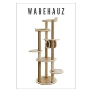 New Rattan Series Cat Climbing Post Warm Beige Colour Tall Height 161cm (Design D)