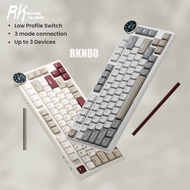 RK Royal Kludge RK N80 Pearly Dawn 80 Key Low Profile Tri-Mode RGB Wired Bluetooth 2.4G Wireless wit