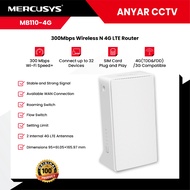Mercusys MB110-4G 300Mbps Wireless N300 4G LTE Router Plug & Play Router