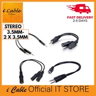 3.5mm Audio Splitter Cable | 3.5mm M to 2x 3.5mm M / 3.5mm M to 2x 3.5mm F / 3.5mm F to 2x 3.5mm M /