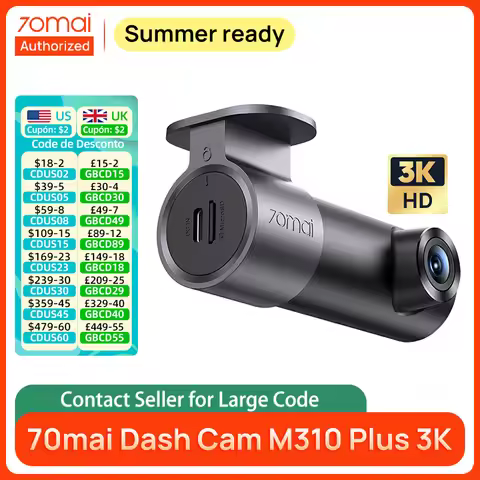 70mai Dash Cam M310 Plus 3K WDR Car DVR Drive Confidently with Collision Detection and 24H Parking P