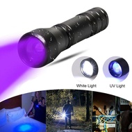 [In Stock] Original 80000Lm 5 Modes LED UV Flashlight Ultraviolet Torch With Zoom Function Mini UV Black Light Pet Urine Stains Detector Scorpion