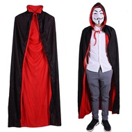 Halloween Vampire Cloak - Red and Black Masquerade Costume for Adults