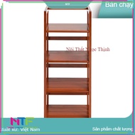 Kệ Sách 4 Tầng Gỗ Cao Su NGOTICO KS40TN (53x30x120cm)- Nhiều màu