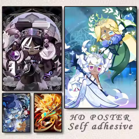 Game C-Cookie R-Run K-Kingdom Poster Self-adhesive Art Waterproof Paper Sticker Coffee House Bar Dor