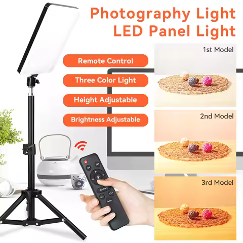 LED Video Light Photo Studio Kits Professional Photography Lighting Dimmable Lighting Panel Studio P