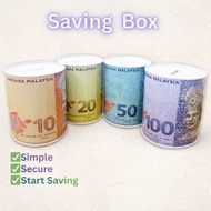 Malaysia Ringgit Money Saving Box | Secure Coin & Cash Piggy Bank (RM10/20/50/100 Design)
