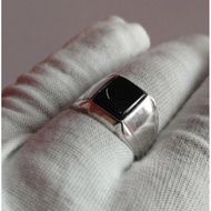 Cincin Perak 925 Akik Yaman Asli Saiz 12 / 53mm Ready Stock