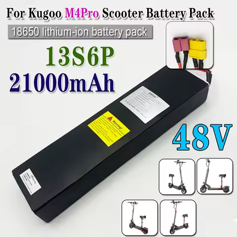 18650 13S6P Lithium-ion Battery Pack 48V 21Ah High-power Rechargeable Battery For KUGOO M4 Pro Elect
