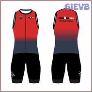 GIEVB ไตรกีฬาฤดูร้อนของผู้ชายชุดชุดแข่งรถชิ้นเดียวระบายอากาศได้ชุดว่าย/วิ่ง/เสื้อแนบเนื้อสำหรับปั่นจักรยานแห้งเร็ว