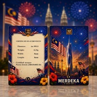 Naria 999.9/24K Gold Bar 0.25gm Merdeka 118 Tower KL Design Malaysia Collection Pelaburan Emas Gold 