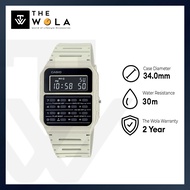 Casio Mens Data bank CA-53WF-8B White Resin Band Calculator Watch (watch for man / jam tangan lelaki