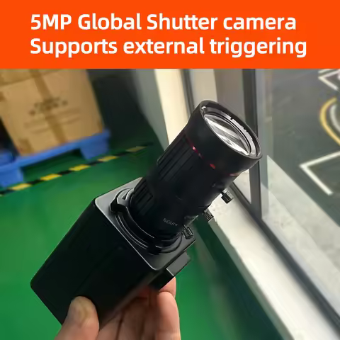 5MP USB Global Shutter High Speed 60fps Industrial camera Varifocal CS Lens 5-50mm 10X Zoom Supports