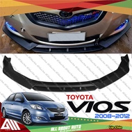 Toyota Vios 2008-2012 Universal Front Bumper Lip Chin (Double Blade) Black vNET
