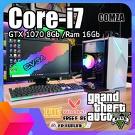 คอมครบชุด Core i7 /GTX 1070 8Gb /Ram 16Gb ทำงาน เล่นเกมส์ Gta V,Pubg,Fifa,Freefire,Valorant,Roblox,MineCraft สินค้าคุณภาพ พร้อมใช้งาน
