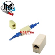 Barrel UTP Connector RJ45 Connector Two Connectors RJ-45 - Cream