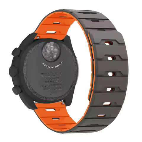 20mm Magnetic Silicone Strap For Omega X Swatch Joint MoonSwatch Sports Wirstband Bracelet For MoonS