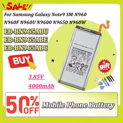 Galaxy Samsung Note9 Battery New EB-BN965ABU/ABE/ABC 3.85V 4000mAh Mobile Phone Battery For Samsung 
