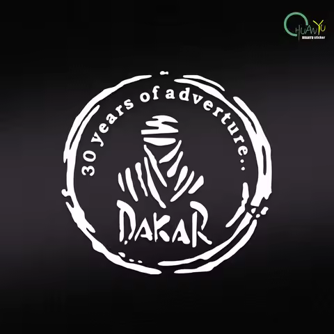 Reflective car sticker; Dakar adventure trip personalized car sticker; Dakar car fuel tank and bonne