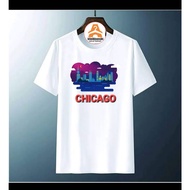 BAJU - KAOS SUVENIR CHICAGO USA - TSHIRT CHICAGO USA TYPE 1
