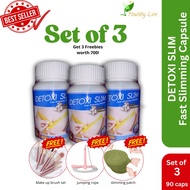 Healthy Line/ SET OF 3 BOTTLES/ Detoxi slim capsule original with qr code 30 caps/ BEST SELLER/ with