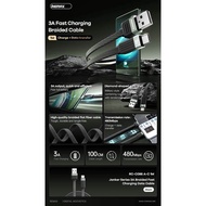 REMAX RC-C086  2.4A TYPE-C Fast Charging Cable Length 1M Flat Braided Cable. REMAX RCC086 TYPE-C CAB