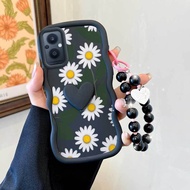 3 Pcs ( Fresh Flowers Phone Case+Lanyard+Stand) Suitable for OPPO F21SPro/F25Pro/F27/Find X3Lite/F27