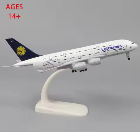 20cm A380 German Lufthansa Airbus Civil Airliner Model Simulation Aircraft Model Aviation Model Plan