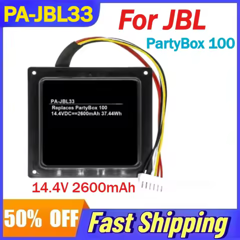 14.4V 2600mAh PA-JBL33 Rechargeable Battery for JBL PartyBox 100 Bluetooth Speaker Batteries SUN-INT