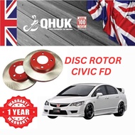 QHUK Disc Brake Rotor(FRONT SET) - HONDA CIVIC FD/SNA