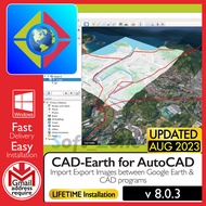 CAD-Earth v8.0.3 for AutoCAD 2021-2024 - Import Export Images between Google Earth & CAD program | W