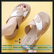 Kasut Slipper Flat Perempuan Slipper Women With Comfortable Soft Sole Selipar Tebal Wanita 拖鞋女 厚底 新款