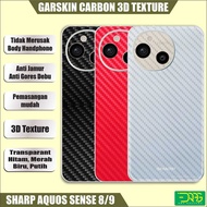 SHARP Aquos Sense 8 Carbon garskin Sticker / sense 9 Skin Carbon Anti-Fungus