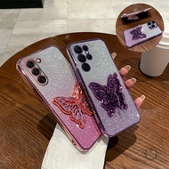 Casing For Samsung Galaxy S24FE S23FE S21FE S20FE S24 S23 Ultra S24 Plus Glitter Butterfly Phone Hol