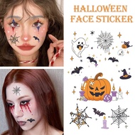 Halloween Face Sticker Cartoon Spider Pumpkin Halloween Holiday Temporary Party Tattoo Face E7n9