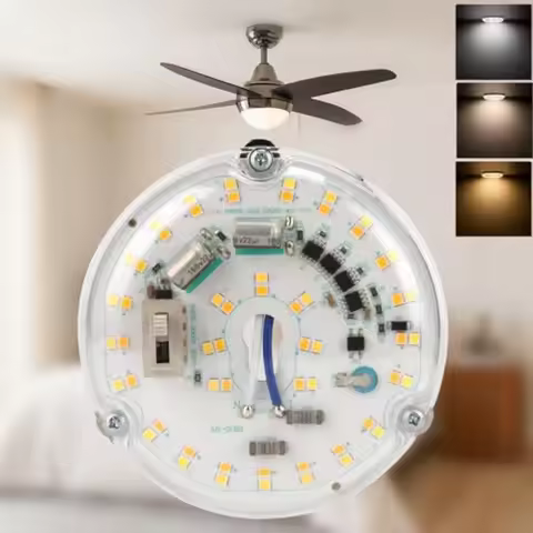 4" 18W Color Changeable Ceiling Fan LED Light Replacement, 3000K/4000K/5000K Selectable Ceiling Fan 