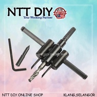 NTT DIY Adjustable Circle Hole Cutter 40-120/200/300mm (4 ½"-12") Wood Plaster Ceiling Hole Saw Cutt