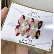 Press On Nails Marble Custom Press On Nails/ Japanese Press On Nails Chocolate/
