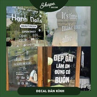 Glass Decal - Glass lettering for coffee shops