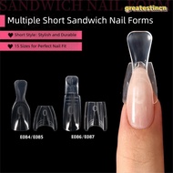 GREAT 60/240/300 Pcs Coffin Nail Forms, 15 Size Oval Acrylic Dual Nail Forms,  No Paper Forms Oval S